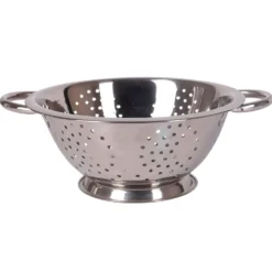 Passoire ronde inox avec poignées