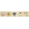 Patère enfant en bois 5 crochets tête animal 55x7xH10cm