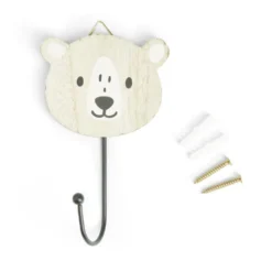 Patère enfant forme animal 10xH15cm - 4 modèles