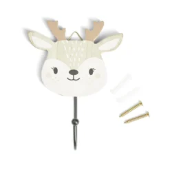 Patère enfant forme animal 10xH15cm - 4 modèles