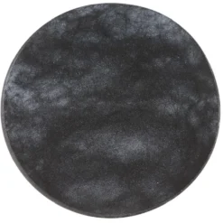 Patère murale ronde imitation marbre noir polyrésine Ø8cm