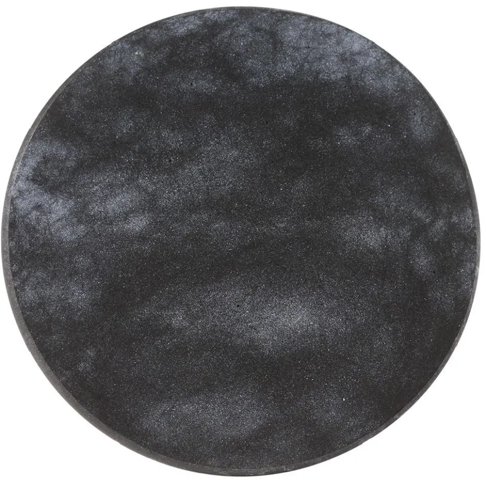 Patère murale ronde imitation marbre noir polyrésine Ø8cm