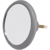 Patère murale ronde miroir avec contour gris Ø10cm