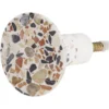 Patère murale ronde motif terrazzo polyrésine Ø5cm