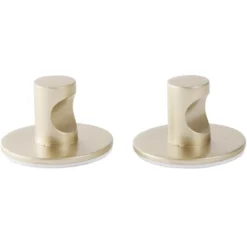 Patère murale ronde métal doré Ø4,4cm
