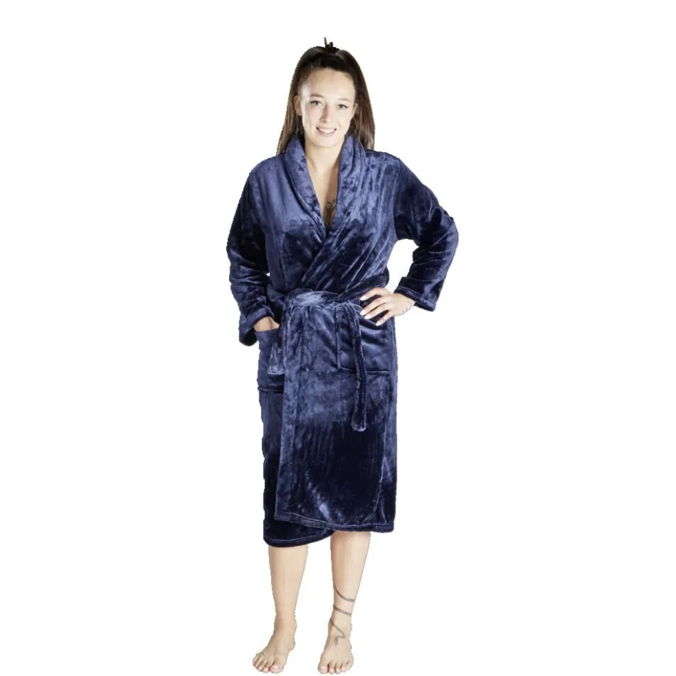 Peignoir mixte flanelle et polyester