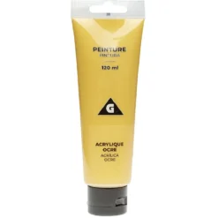 Peinture acrylique jaune ocre