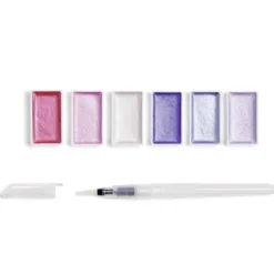 Peinture aquarelle x6 effet métallisé