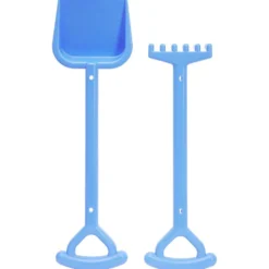 Pelle avec râteau de plage plastique