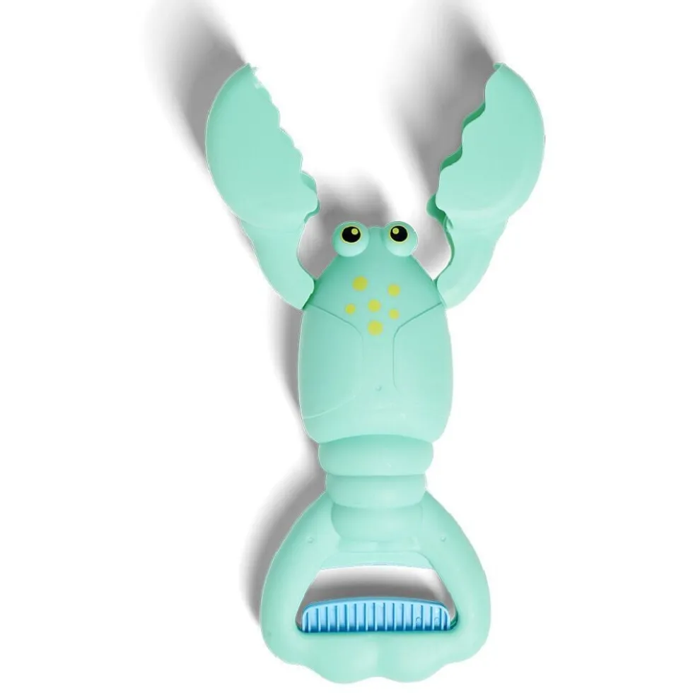 Pelle de plage forme homard bleu