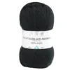 Pelote de fil à tricoter acrylique anti bouloche noir