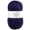 Pelote de fil à tricoter acrylique bleu marine 144m 100Gr