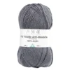 Pelote de fil à tricoter acrylique anti bouloche gris anthracite