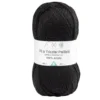 Pelote de fil à tricoter acrylique paillettes noir 100Gr