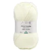 Pelote de fil à tricoter acrylique blanc écru 100Gr