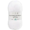 Pelote de fil à tricoter acrylique anti bouloche blanc