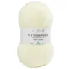 Pelote de fil à tricoter acrylique paillettes blanc écru 100Gr