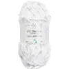Pelote de fil à tricoter chenille blanc 120m