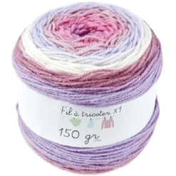 Pelote de laine acrylique ton rose 150g