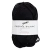 Pelote fil à tricoter 100% coton noir 50g