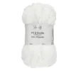 Pelote fil à tricoter 110m chenille blanc 100gr