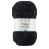 Pelote fil à tricoter 200m effet velours polyester noir 100g