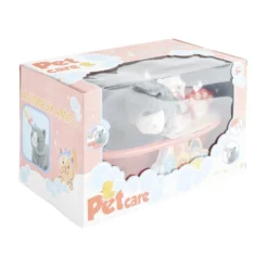 Peluche animal avec baignoire et accessoires