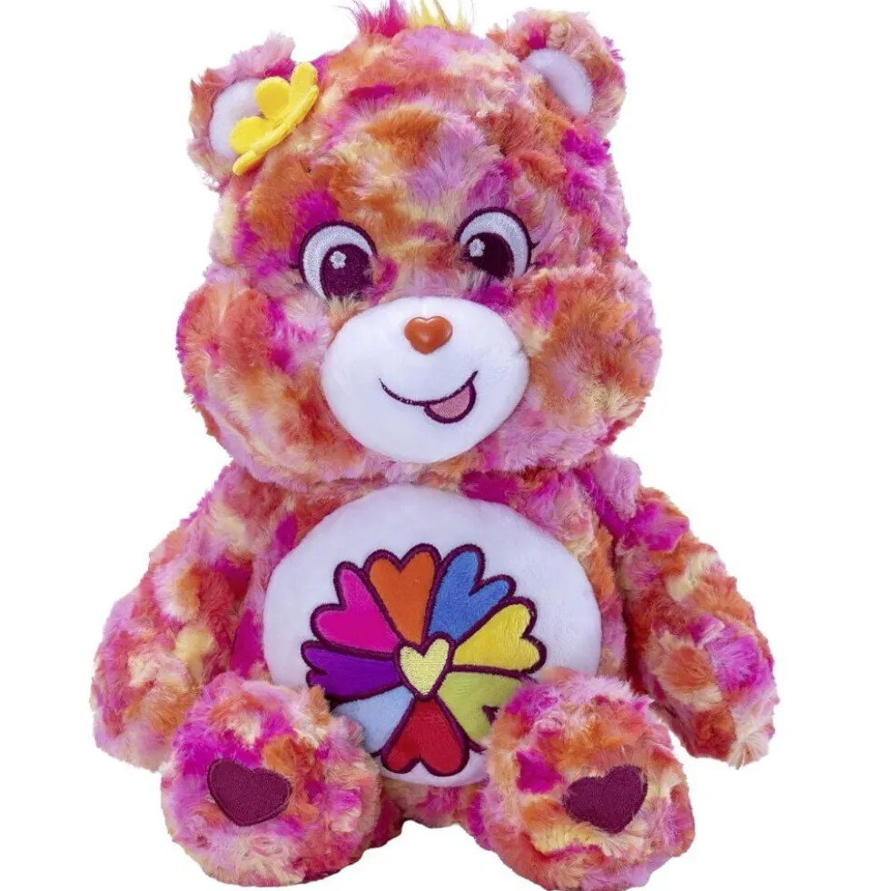 Peluche Bisounours assis multicolores 28x26xH35cm (6 modèles)