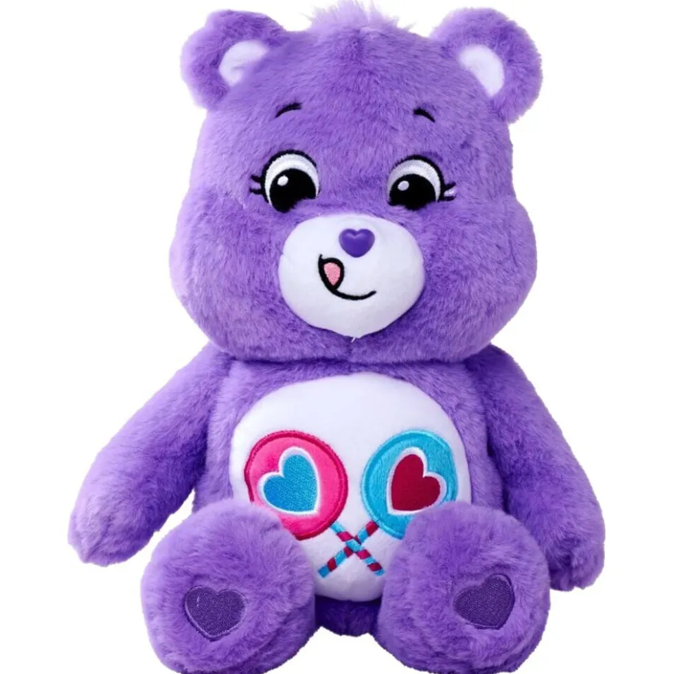 Peluche Bisounours assis multicolores 28x26xH35cm (6 modèles)