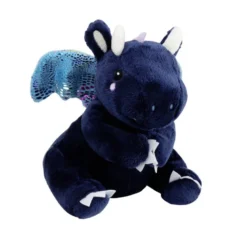 Peluche dragon polyester 19x15cm (3 modèles)