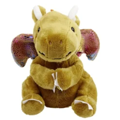 Peluche dragon polyester 19x15cm (3 modèles)