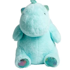 Peluche dragon polyester 35x28x30cm bleu