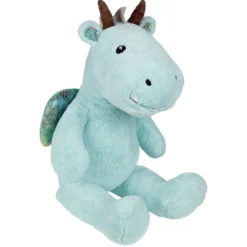 Peluche dragon polyester 100x40x30cm bleu
