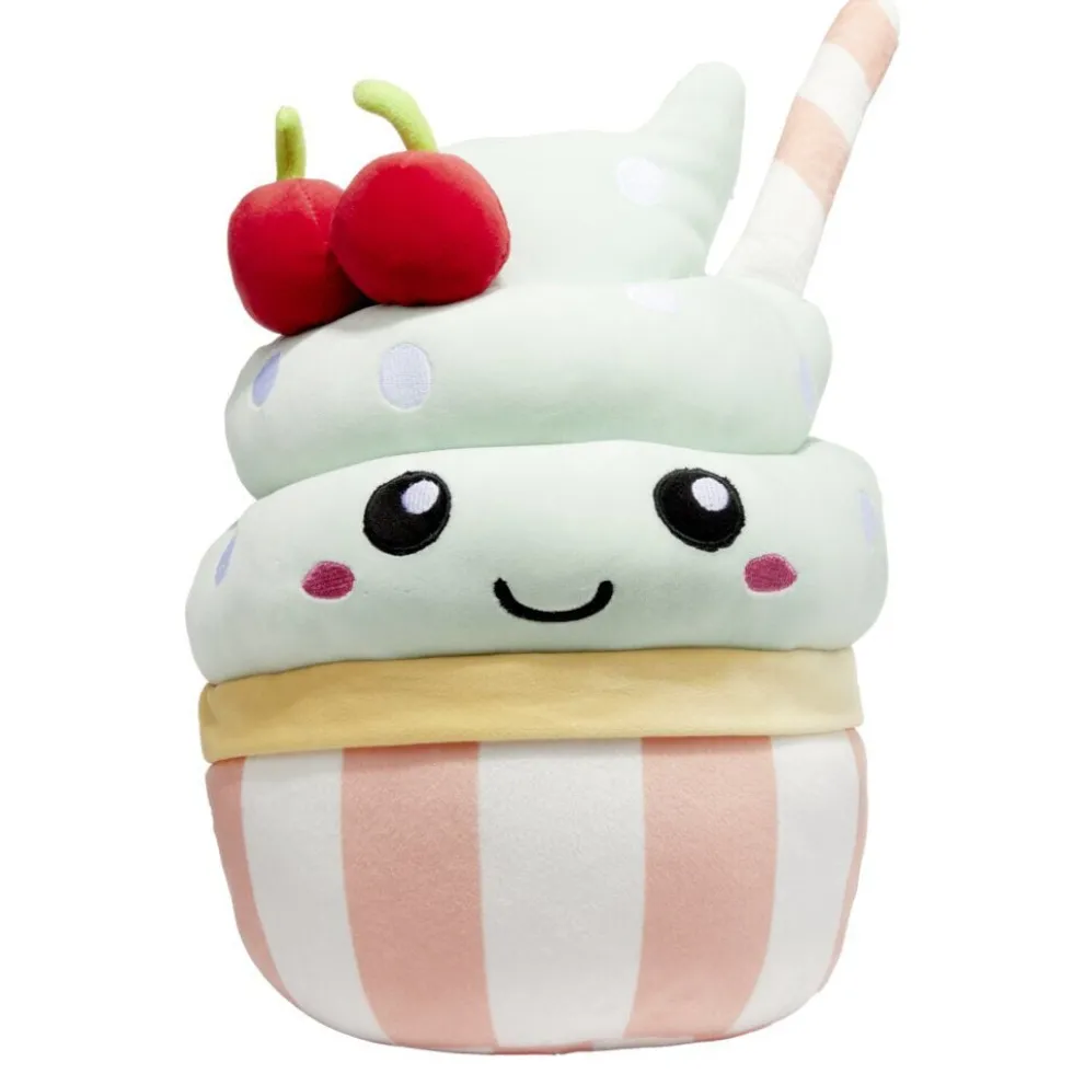 Peluche forme pâtisserie Ø36xH28cm (2 modèles)