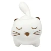 Peluche kawaii chat blanc et doré L13cm