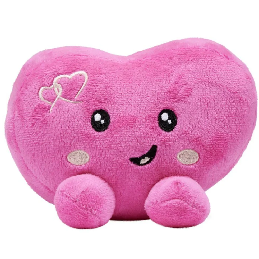 Peluche kawaii coeur rose 14xH10cm
