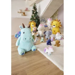 Peluche licorne polyester 80x65x65cm blanc