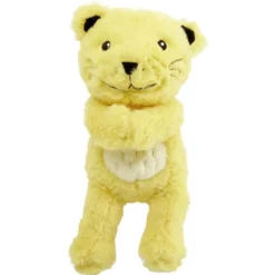 Peluche lionceau polyester 28x12x6cm jaune