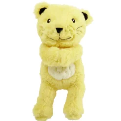 Peluche lionceau polyester 28x12x6cm jaune