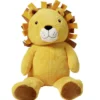 Peluche lion polyester 100x40x30cm jaune