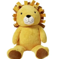 Peluche lion polyester 100x40x30cm jaune
