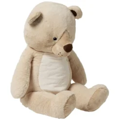 Peluche ours polyester 110x50x40cm beige