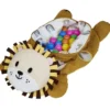Peluche piscine à balles Lion L.100x59xH.32 cm + 20 boules multicolore
