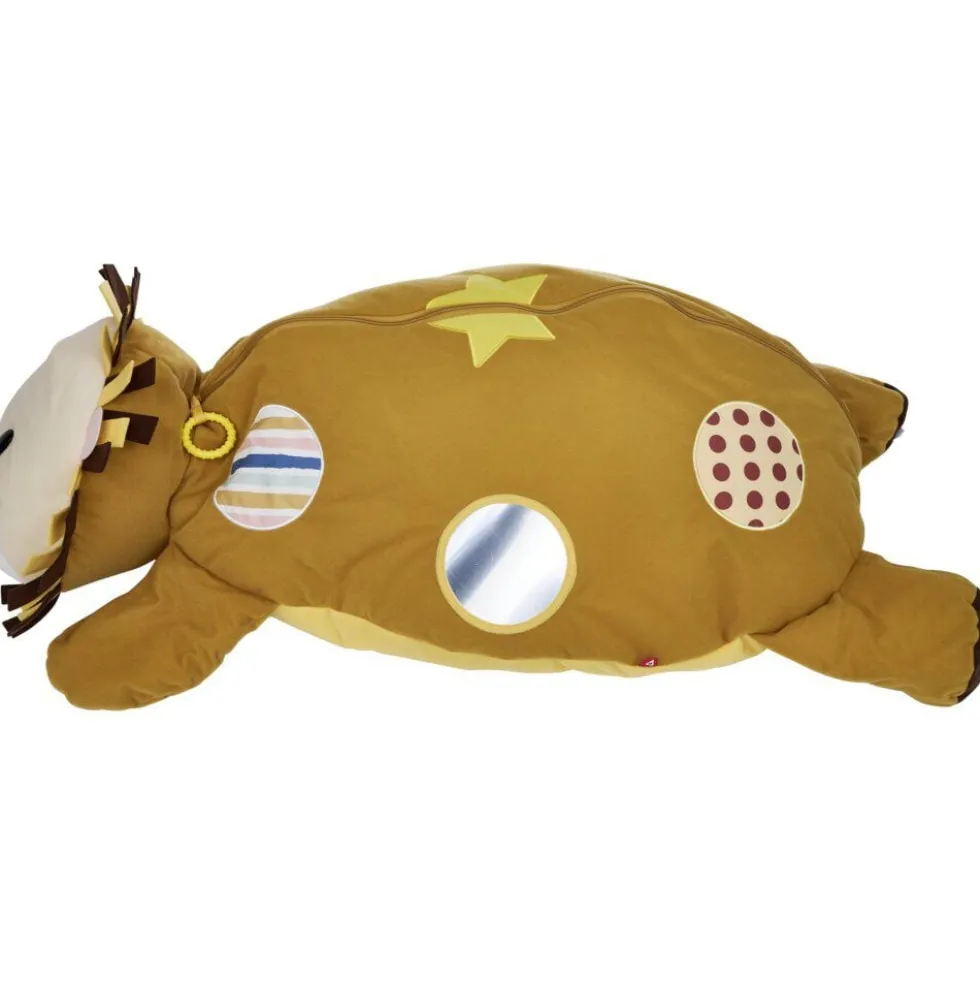 Peluche piscine à balles Lion L.100x59xH.32 cm + 20 boules multicolore