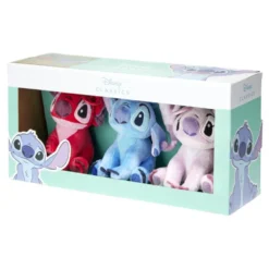 Peluche Stitch x3 à suspendre bleu, rouge et rose H12cm