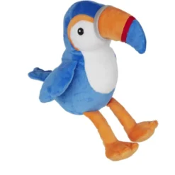 Peluche toucan bleu 10x20cm