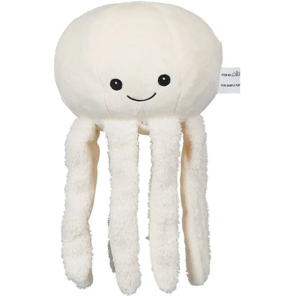 Peluche veilleuse pieuvre lumineuse blanche Ø20xH17cm