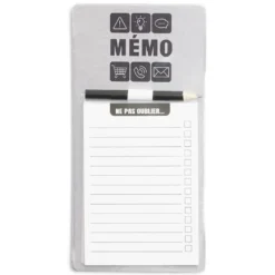 Pense-bête magnétique 50 feuilles mémo + crayon