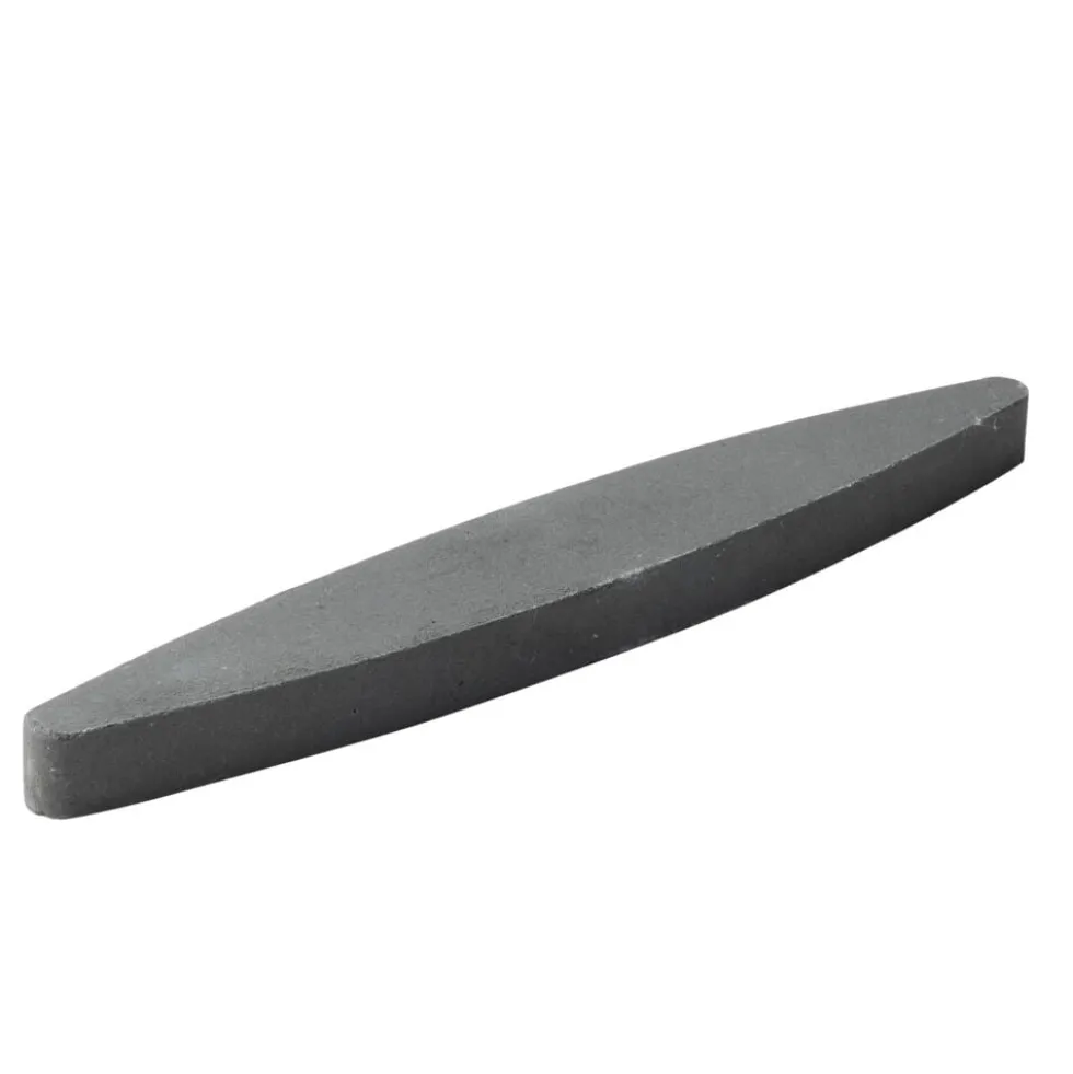 Pierre à aiguiser ovale fer noir affutâge outils de coupe L23cm