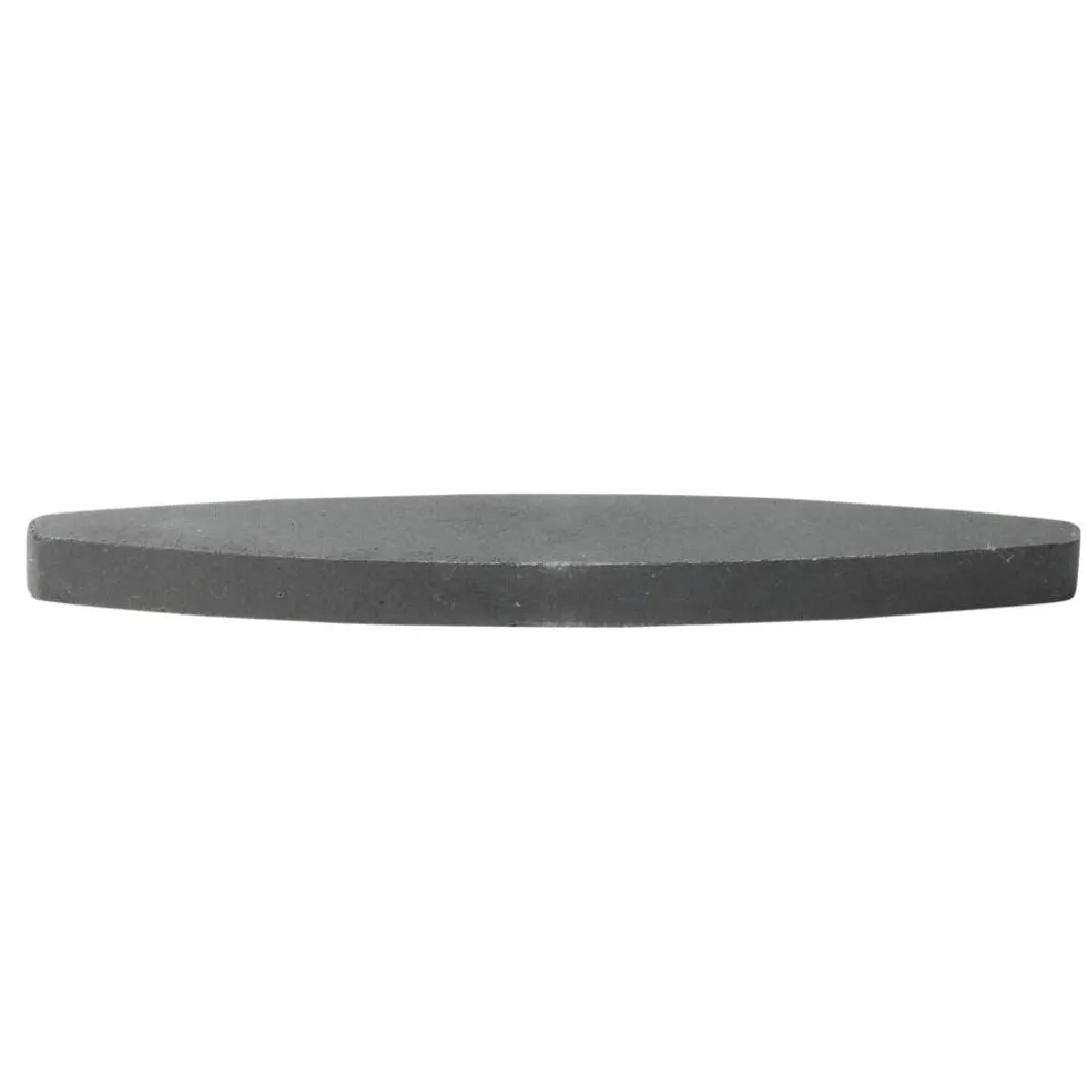 Pierre à aiguiser ovale fer noir affutâge outils de coupe L23cm